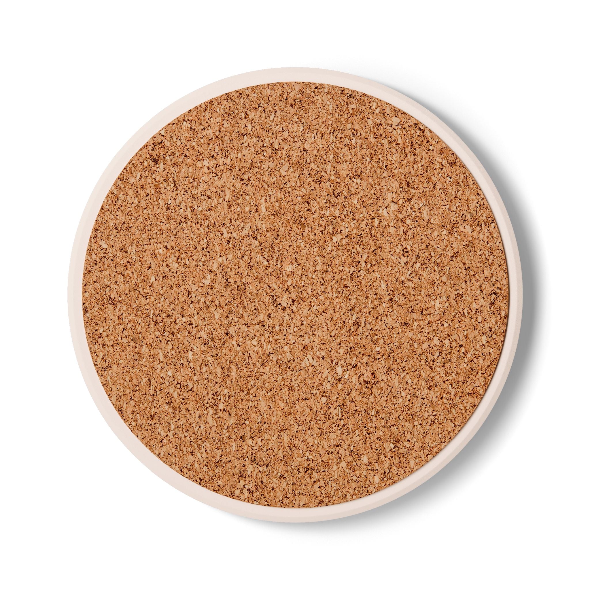 Naledi Round Ceramic Coaster — Minimal Sunburst Monogram "N"