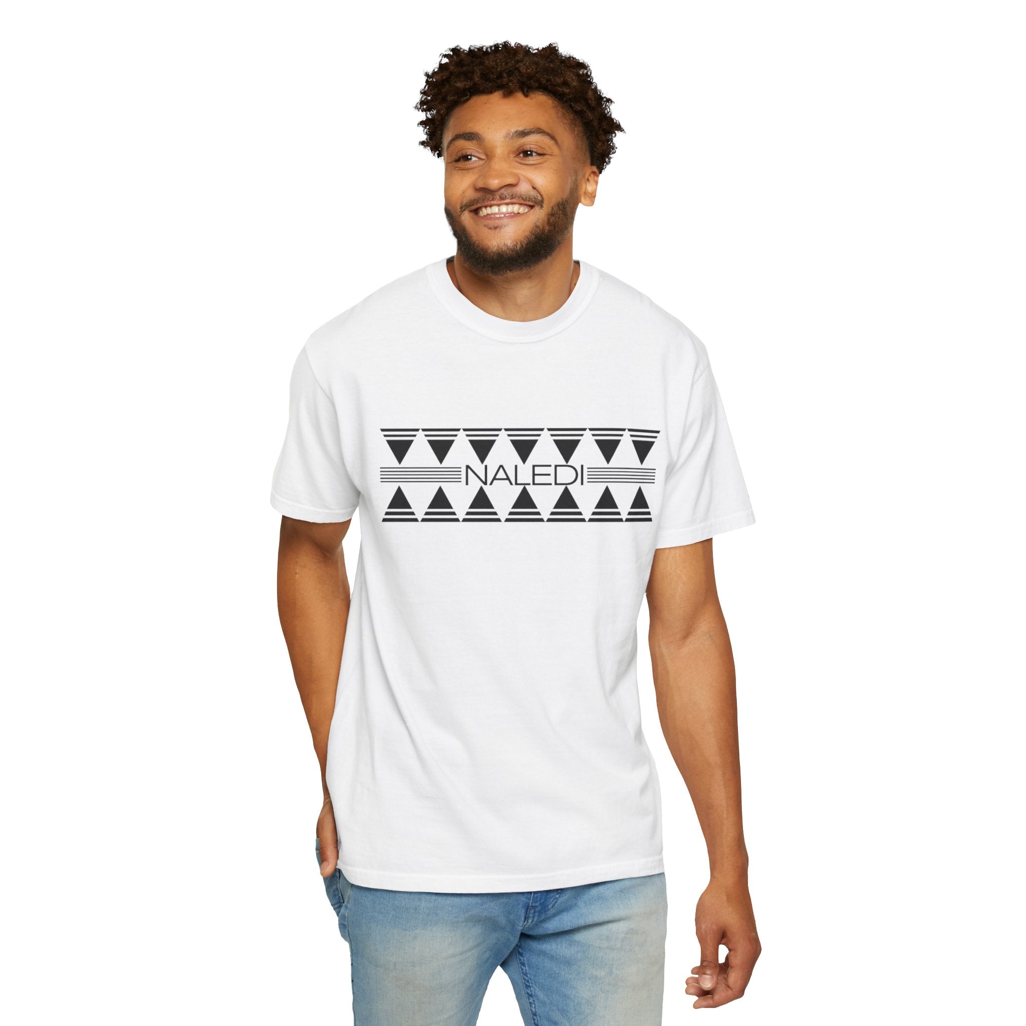 Traditional Triangle Tee — Minimal African Geometric T-Shirt