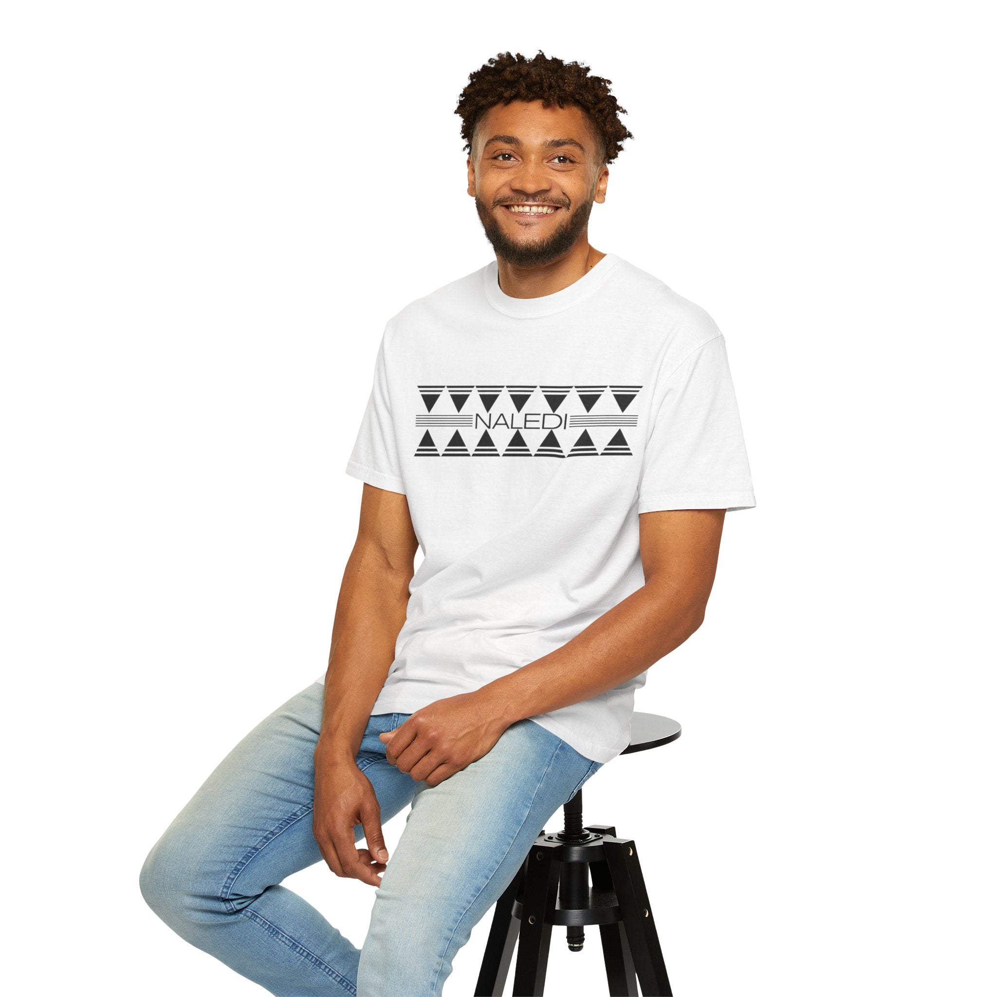 Traditional Triangle Tee — Minimal African Geometric T-Shirt