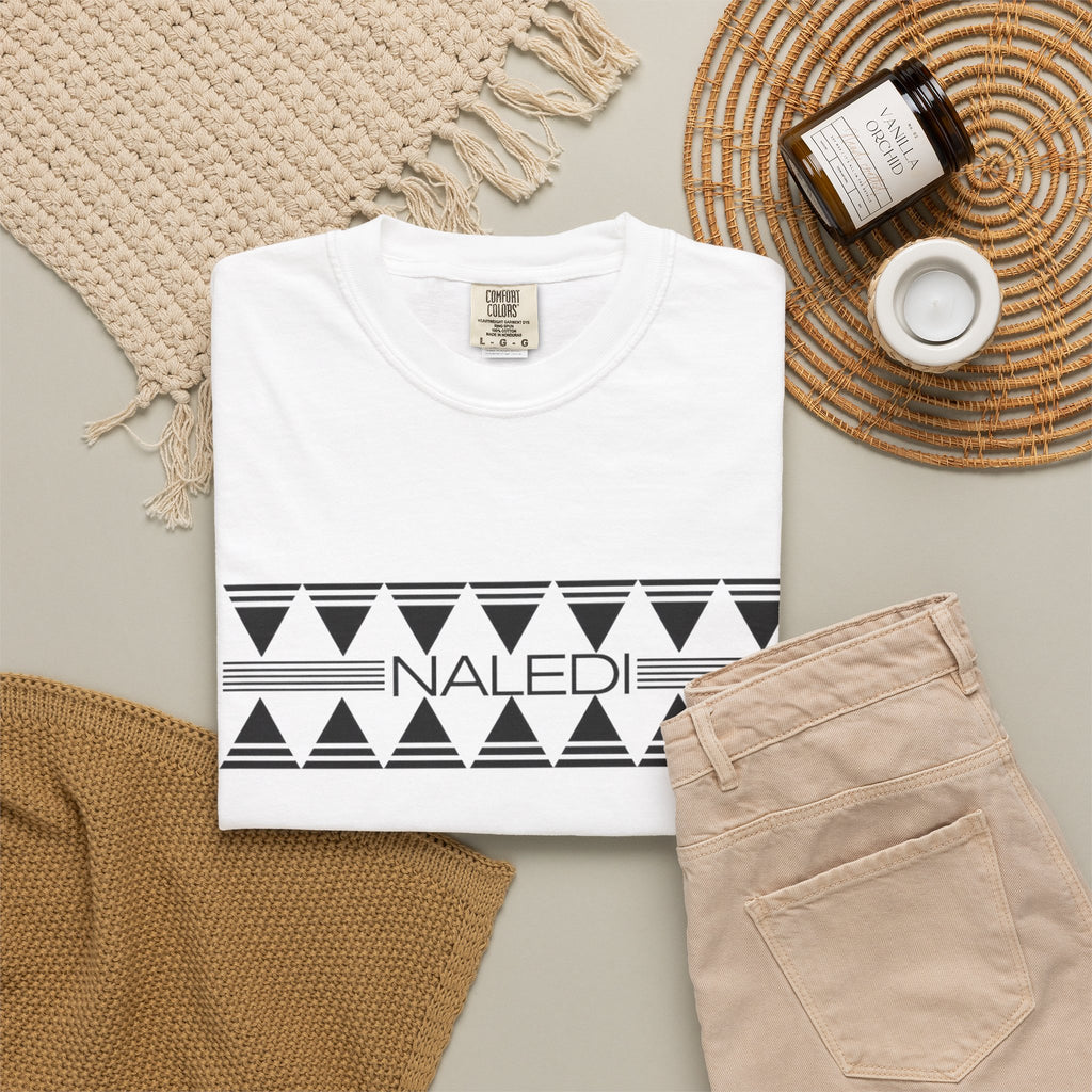 Traditional Triangle Tee — Minimal African Geometric T-Shirt